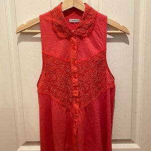 Pink western style top